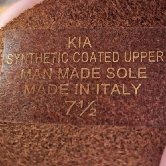 Sophia Milano Snake Faux Leather Straps Flat Slide Sandals Open Toe 7.5 Brown - Picture 6 of 10